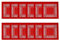 Bandanas aus 100 % Baumwolle, Unisex, Paisleymuster, einfarbig, für Haar/Hals/Handgelenk/Kopf, COD.644, Rot Paisley / 12 Stück, One size