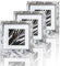 VUVUZULA Lot de 3 cadres photo carrés en bois MDF - 15 x 15 cm - Blancs - Avec passe-partout - 10 x 10 cm