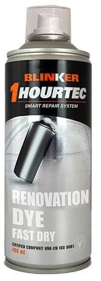 Blinker - Pintura Spray para Textiles - Tinte Colorante Restaura y Revitaliza Alfombrillas Tapizado Textil Moquetas - Adhesión Duradera Secado Rápido - Color Gris Humo - 400ml