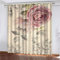 Blickdichte Verdunklungsvorhänge 3D Vintage Rosa Blumen Muster Ösenvorhang 2Er Set 260X280Cm (HxB) Thermovorhang Für Wohnzimmer Schlafzimmer Vorhänge Blickdicht Schallschutz Fensterdekoration