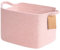 Woven Storage Basket, Cotton Rope Basket for Shelves Closet Organizer, Square Shelf Basket for Toys, Books, Shoes, Decorative Empty Gift Basket for Home Bathroom Decor, 33x25x22.5cm, Pink