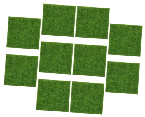 ibasenice 10stücke Kunstrasenmatte Für Garten Simulationsgrasmatte Lebensechte Grasmatte Dekorative Requisite Für Landschaftsgestaltung Emuliertes Gras Kunstrasenmatten