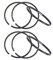 6-teiliges Luftkompressor-Kolbenring-Set, kompatibel mit 48 mm, 50 mm, 51 mm Ölring, pneumatischen Metallteilen(50)