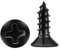 Phillips Screws for Wood,Small Wood Screws, Carbon Steel Black Flat Head Screws, Suitable for Furniture, Woodworking, DIY Model Fixing, M3 x 10mm (200 pcs)