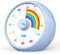 Visual Timer pour Les Enfants, Cuisine Salle de Classe Compte à rebours de 60 Minutes, Outil de Gestion du Temps de Bureau pour Les Enfants, opération silencieuse, pomodoro Timer (Aigue-Marine)