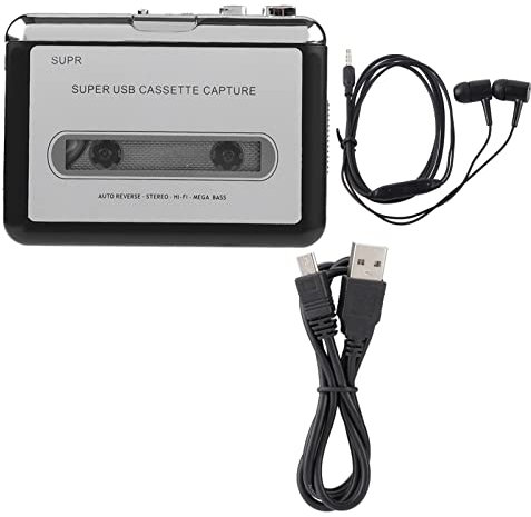 Convertisseur de Cassette en MP3, Convertisseur de Musique pour Enregistreur de Cassette, Lecteur de Cassette Portable, Numériseur de Convertisseur D'enregistreur de Cassette