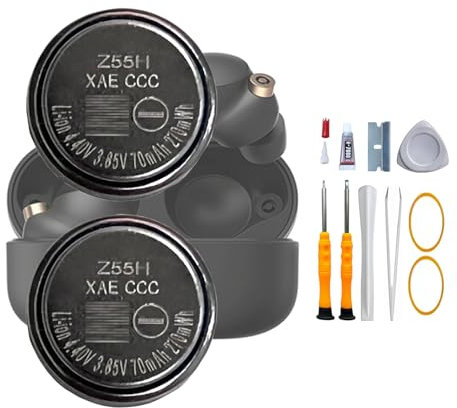 𝟮𝟬𝟮5 𝗡𝗲𝘄 𝗨𝗽𝗴𝗿𝗮𝗱𝗲𝘀 MUKUZI Pack of 2 Z55H Batteries AKKU Compatible with So-ny WF-1000X WF-1000XM4 WF-1000XM3 WF-SP900 WF-SP700N WF-C500 Bluetooth Headphones (Replacement for Z55H)