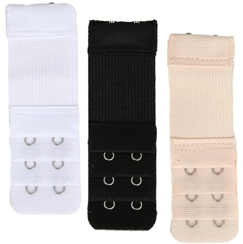 NUTTDOO Bra Strap Extenders, Women Elastic Extensions Bra Extender Set, 6 Piece,Skin,White,Black