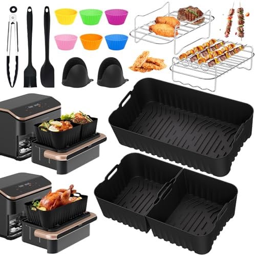 COSORI Accessori per friggitrice ad aria calda COSORI Dual Blaze TwinFry XXL 10L – COSORI friggitrice ad aria calda 10L Airfryer stampo in silicone accessori (1 X 10L & 2 X 5L) – con griglia, altri