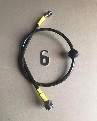 Tubo freno frizione 25 Cm-95 Cm Tubi Flessibili Per Olio Freni In Acciaio Inossidabile Intrecciato Per Motociclette Con Raccordo Femmina Per Freno Da 10 Mm Crimpato In Acciaio Inossidabile(30cm)