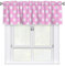 Vorhangvolants mit rosa Punkten, halbtransparent, für Küchenfenster, Stangentasche, kurze Fensterbehandlung, Lichtfilterung, Dekoration, Volants für Küche, Wohnzimmer, Schlafzimmer, 137 x 45 cm