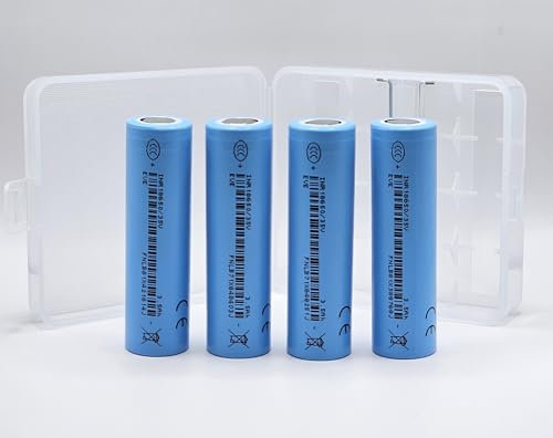 4x DMEGC INR21700 45E - 4500mAh - 13.5A - 3.7V Rechargeable FLAT TOP 21700 Li-Po Battery. Case Included