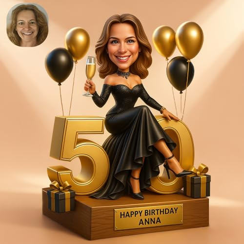 Smile lab Personalisiertes Geburtstagsgeschenk für Männer, Individuelle Acrylplatte mit Foto, 3D-Effekt auf Acrylglas, Originelles Deko Geschenk zum Geburtstag für Papa (Geburtstagsserie für Frauen)
