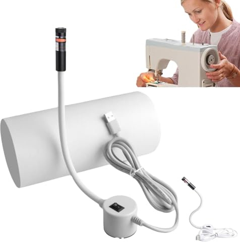 Magnetisches Positionierungslicht für Nähmaschine, Quilt-Laserlicht mit Fadenkreuz, 2026 USB-Kreuzhaar/Pinpoint/Linie, rote Naht, Lichtführung für präzises Nähen, Nähanleitung mit biegbarem Arm