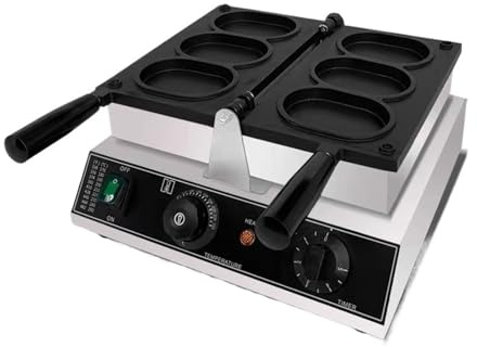 Machine À Hamburgers Aux Œufs Commerciale, 3 Pièces, Gaufrier Électrique Ou Gaz Avec Poêle Antiadhésive For Pain Haricots Rouges, Gâteaux Sandwichs RéPartition Uniforme De La Chaleur