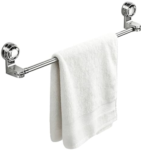 Telescopic Suction Towel Holder, No Drill Kitchen Towel Rail, Suction Towels Rail for Bathroom and Kitchen (30-60cm)
