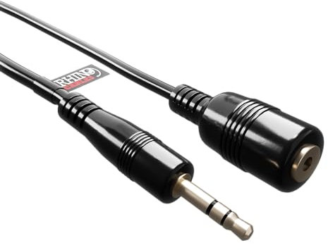 rhinocables® 2.5mm Mini Jack Extension Lead Stereo M/F Audio AUX Cable Extend Headphones 2m, 3m, 5m lengths (2m)