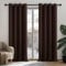 Deconovo Cortinas térmicas para Interiores, Opacas y aislantes, Color Liso, 2 Unidades, con Ojales, 132 x 160 cm (Ancho x Alto), Chocolate