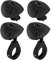 HDBUBALUS 4Pcs Avant Arrière Moto LED Clignotants Lumière 41mm Fit fourche Pince Indicateur Clignotant Fit pour Harley Sportster Dyna Bobber Yamaha Suzuki Kawasaki Tout Noir