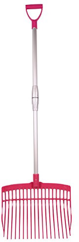 Mistgabel hot pink mit Alustiel in Box