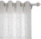 Deconovo Tende Trasparenti in Voile Ricamate per Cucina con Anelli 140x260cm Beige 2 Pannelli