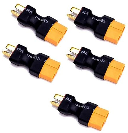 Boladge 5 Stücke Dean's T Stecker Männlich auf XT60 Buchse Steckverbinder Anschlussstecker Adapter für RC Auto Flugzeug Lipo Batterie ESC