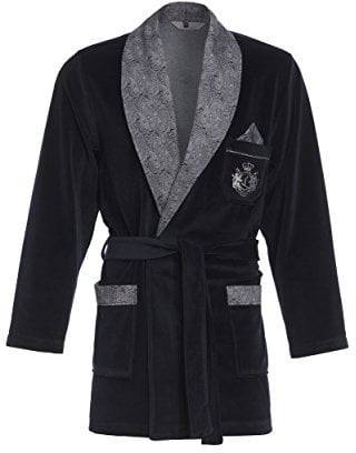 Revise Kurzer Morgenmantel für Herren RE-111 Velour Bademantel - Dunkelblau C2 - Gr. XL