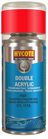 Hycote Double Acrylic Aerosol Car Spray Paint, Fiat - Passion Red, 150 ml