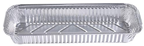 HorBous Bandejas de papel de aluminio con tapas x 20-35x13x5cm / 13.7x5.1x1.9inch - 1500ml