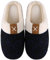 Mishansha Memory Foam Hausschuhe Herren Damen Winter Pantoffeln Wärme Plüsch Fell Leicht Weich rutschfeste Harte Sohle Indoor & Outdoor Slippers für Frauen Männer(Blau, 46/47 (Herstellergröße 310 mm))