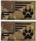 IR K9 Hundehandler Paw K-9 USA Flagge Infrarot Taktische Moral Bestickte Patch Applikation mit Klettverschluss Rückseite für mittelgroße und große Tierwesten Geschirre (Multicam)
