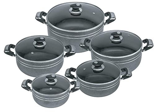 SQ Professional UNA Athena Non-Stick Aluminium Stockpot Set 5pc (18-26cm)