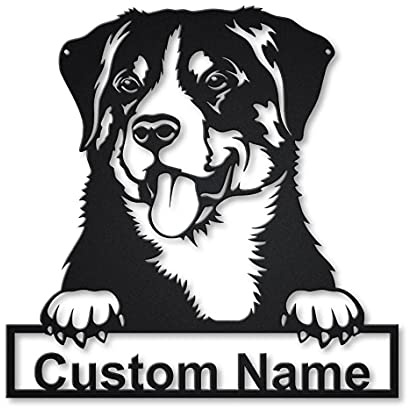 Benutzerdefinierter Name personalisierte Appenzeller Sennenhund Hund Metallschild Kunst | Benutzerdefinierte Appenzeller Sennenhund Metallschild | Hundegeschenk | Geburtstagsgeschenk