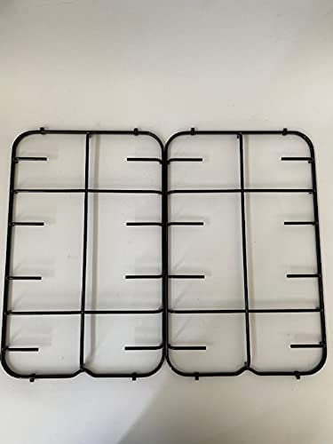 COMPATIBILE CON Kit Hotpoint Ariston Indesit Creda - 2 griglie 447 x 285 mm. in ferro smaltato lucido nero per cucina piano cottura 4 fuochi - C00094857-482000028051 - GRG 417/KIT