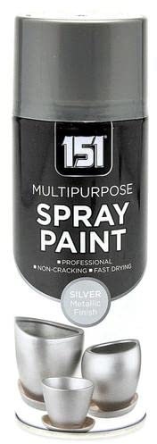 Swiss Signature 1 x 151 Metallic Silver Spray Paint 400ml - Multi-Purpose Use, Spray for Metal and Wooden Furniture, Ornaments, Decorative Items and Much More for Interior & Exterior
