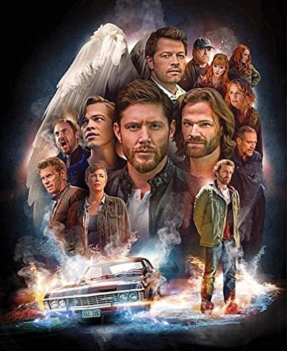 SFJHS DIY Diamond Painting Kit, 5D Diamant Film Supernatural Runde Diamanten Kreuzstich Geschenk, Kristall Stickerei Erwachsene Handgemachte Malerei Dekoration (40,1 x 50 cm), 15.8x19.7inch