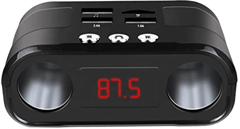 Auto Bluetooth 5.0 Zigarettenanzünder Adapter, Asudaro Auto Bluetooth Empfänger Wireless Radio Adapter USB Ports Ladegerät mit Freisprecheinrichtung KFZ Auto Radio MP3 Player,Schwarz