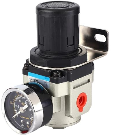 Luftquelle Behandlung Filter, Druckminderer Wasser, AR3000-02 G1/4-10-60℃ SMC-Druckminderer, Luftdruckmesser-Regulierventil Überlauf-Luftdruckminderventil für Häuser, Gebäude, Fabriken