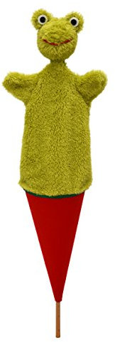 Marionette Handpuppe Tierhandpuppen Frosch 55 cm, Ideal für Puppentheatre und Rollenspiele, für Kinder Baby Jungen Mädchen