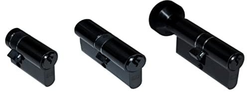 BKS Dark Edition Profilzylinder, Knaufzylinder, Halbzylinder von SN-TEC incl. 3 Schlüssel (27/10 Halbzylinder, Halbzylinder)