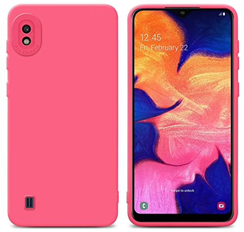 Cadorabo Hülle kompatibel mit Samsung Galaxy A10 Schutzhülle TPU Silikon Case Liquid Design mit Kameraschutz Slim Kratzfest Weiche Gummi mit Rundumschutz Case Hülle für Galaxy A10 in Rot