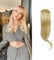 2 STÜCKE Wave Side Bang 100% Echthaar Clip in Pony Curly Fringe Hair Extensions (Blond)
