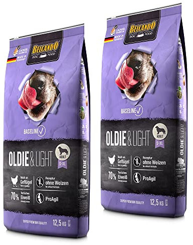 Belcando Oldie & Light 2 x 12,5 kg Hundefutter mit Johannisbrot unterstützt den Verdauungstrakt