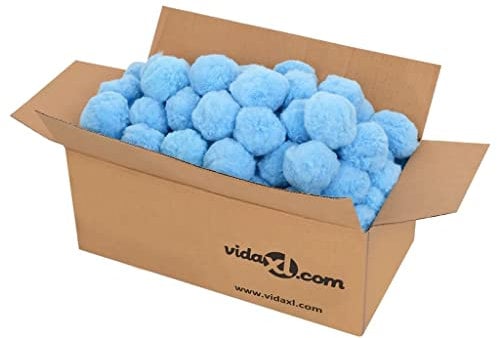 vidaXL Boule Anti-bactérienne Filtrante de Piscine, Balle Filtrante, Boule de Filtre, Balle de Filtration, Filtre à Boule, Bleu 700 g PE