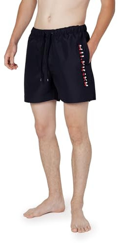 Tommy Hilfiger Short de Bain Homme Medium Drawstring Mi-Long, Bleu (Desert Sky), S