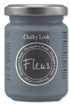 FLEUR DESIGNER'S PAINT | Pittura ad Acqua, Effetto Gesso Naturale, Extra Opaca, Fleur Chalky F86, Colore Whale Song, Made in Italy, Formato da 130 ml