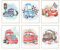 BigWig Prints Cars-Poster-Set, Cars-Raumdekoration für Jungen und Mädchen, Lightning McQueen, Wandkunst, Sheriff Guido, Lightning McQueen, Mack Red Mater, 9er-Pack (20,3 x 25,4 cm), ungerahmt