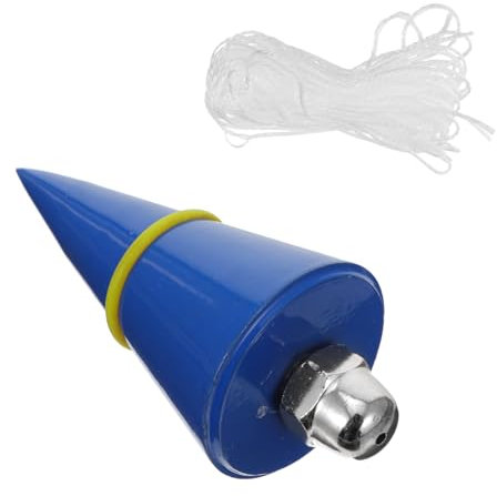 Homoyoyo Construction Site Plumb Bob 300g Vertical Hammer 12M Line Solid Steel Measuring Tool for Wall Alignment Random Colour