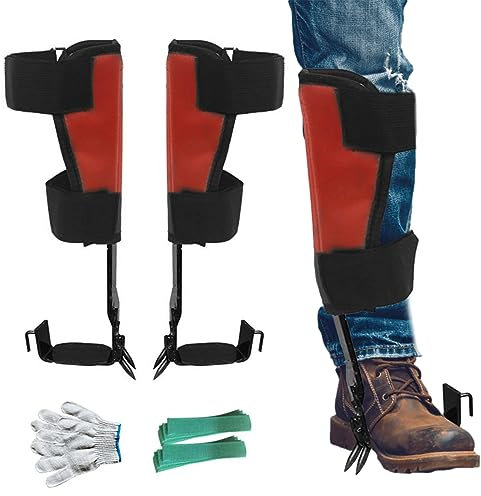 Ensemble De Matériel d'escalade d'arbre, Pointes d'escalade Pouuur Le Travail des Arbres, Équipement Professionnel d'escalade d'arbre, Kit d'escalade d'arbre Sûr Et, Éperons d'escalade Amovibl