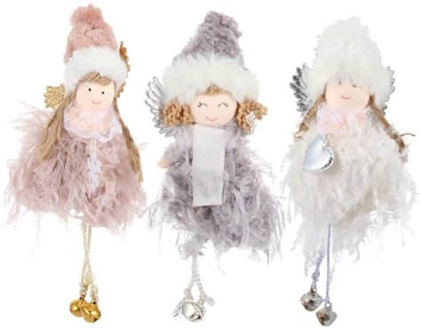 LABRIMP 3St Weihnachtsengel-Anhänger Weihnachtsbaum hängen Kamin hängende Dekoration Ornament Weihnachtsdekorationen hängendes Dekor Weihnachtsengel Puppe Mini schmücken